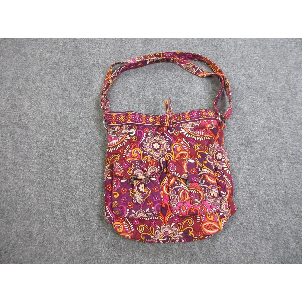 Vera Bradley Safari Sunset Drawstring Bag Womens Medium Multicolor Paisley